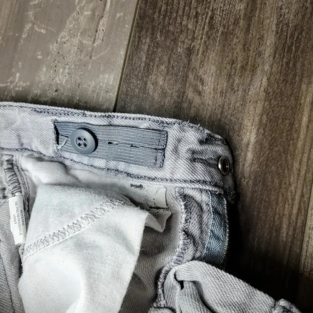 The Children's Place Size 7 Grey Wash Boy's Adjustable Waist Cotton Skinny Jeans